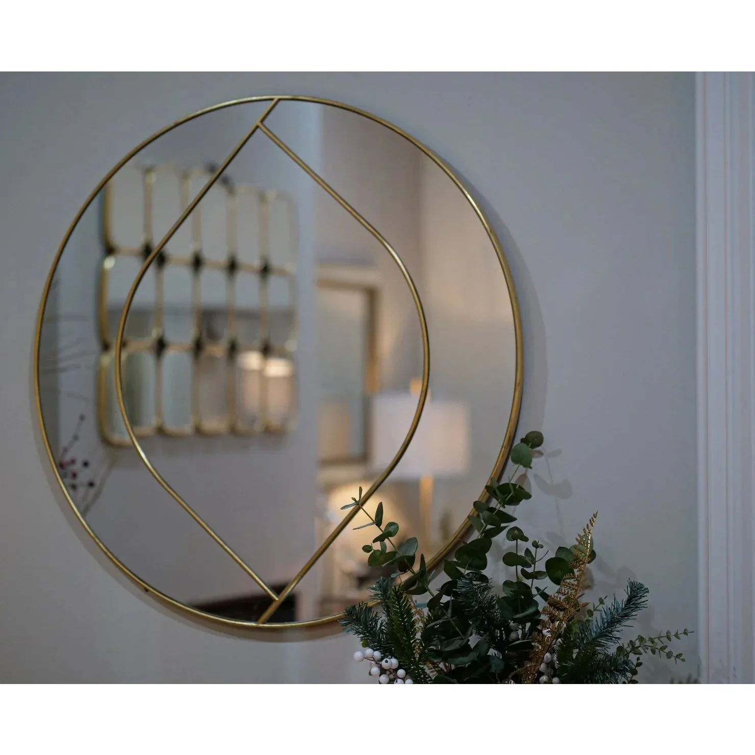 Bianca Round Mirror - Gold Finish - Image 3