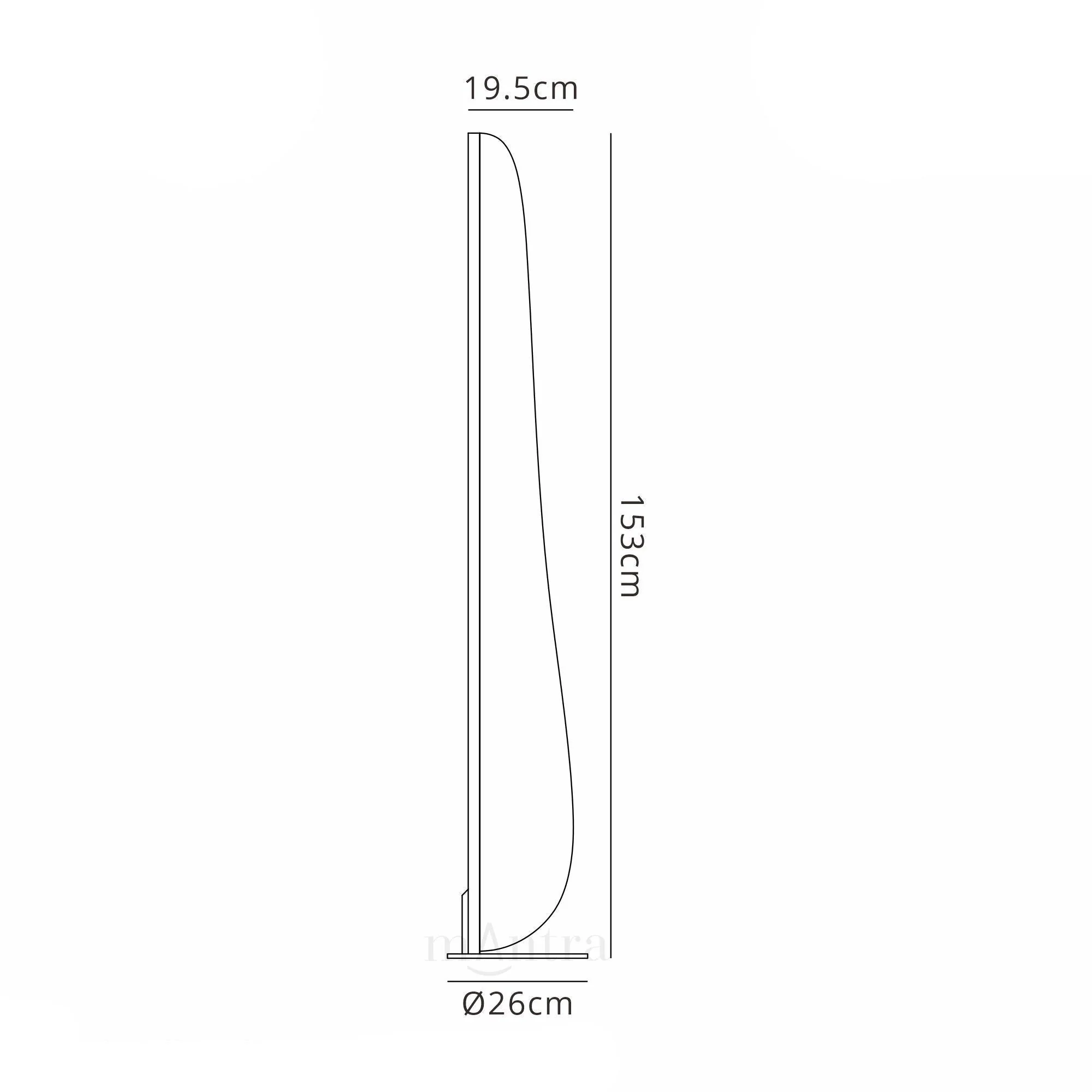 Bianca Small / Large LED Floor Lamp - White Finish - Image 3