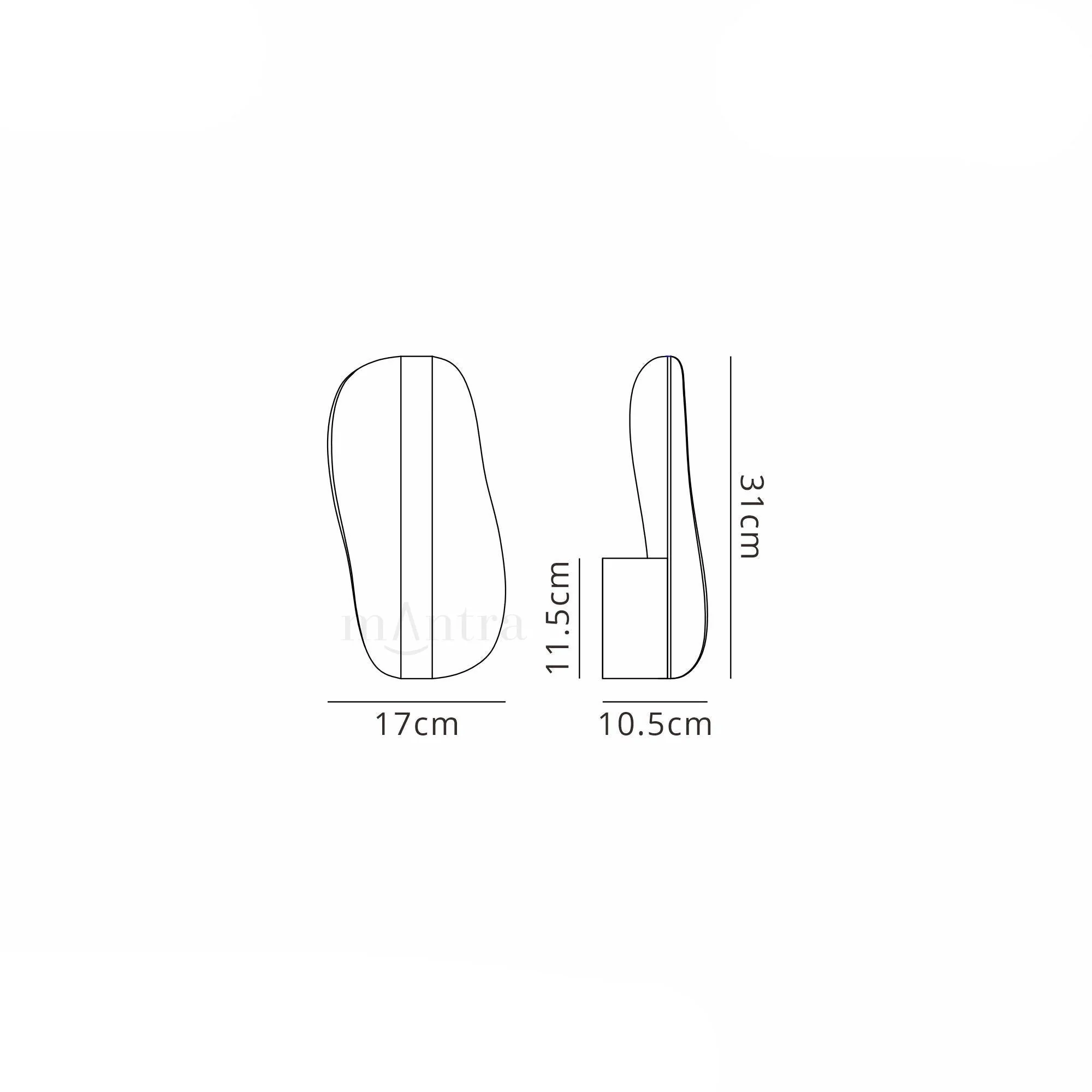 Bianca Small / Medium LED Wall Light - White Finish - Image 3