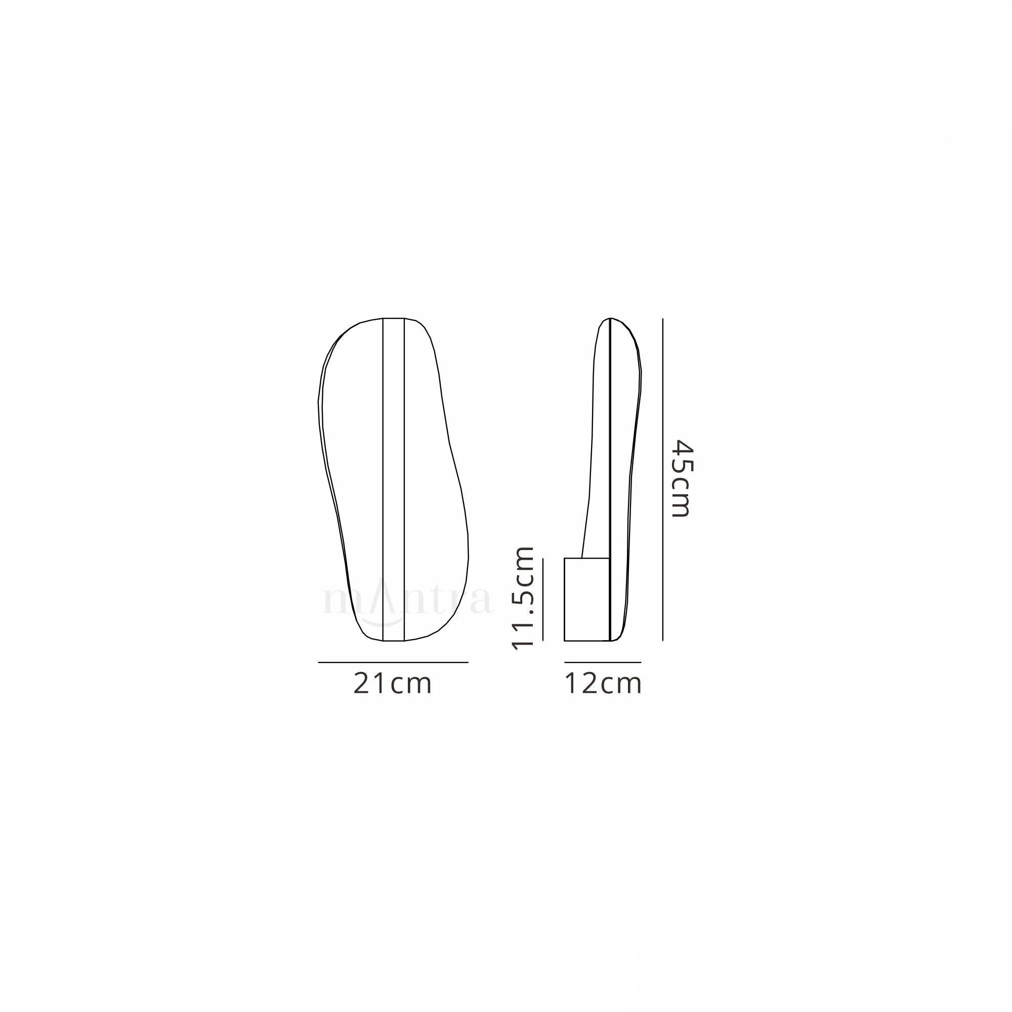 Bianca Small / Medium LED Wall Light - White Finish - Image 6