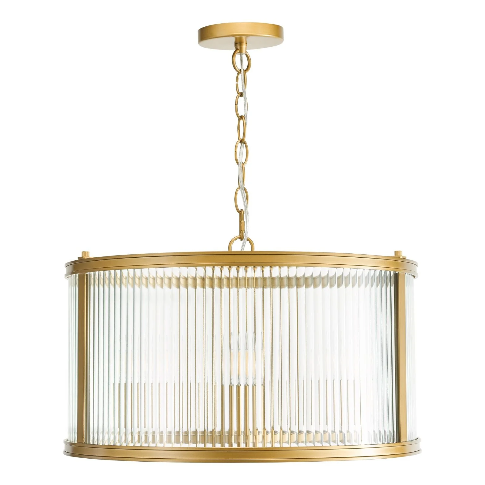 Bianka 3 Light Pendant Bronze/Matt Black and Ribbed Glass - Image 2
