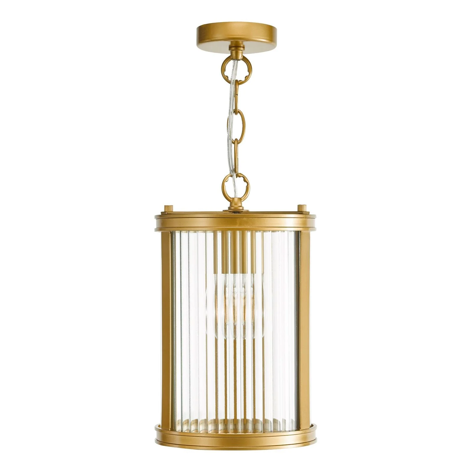 Bianka Pendant Bronze/Matt Black and Ribbed Glass E17 - Image 2