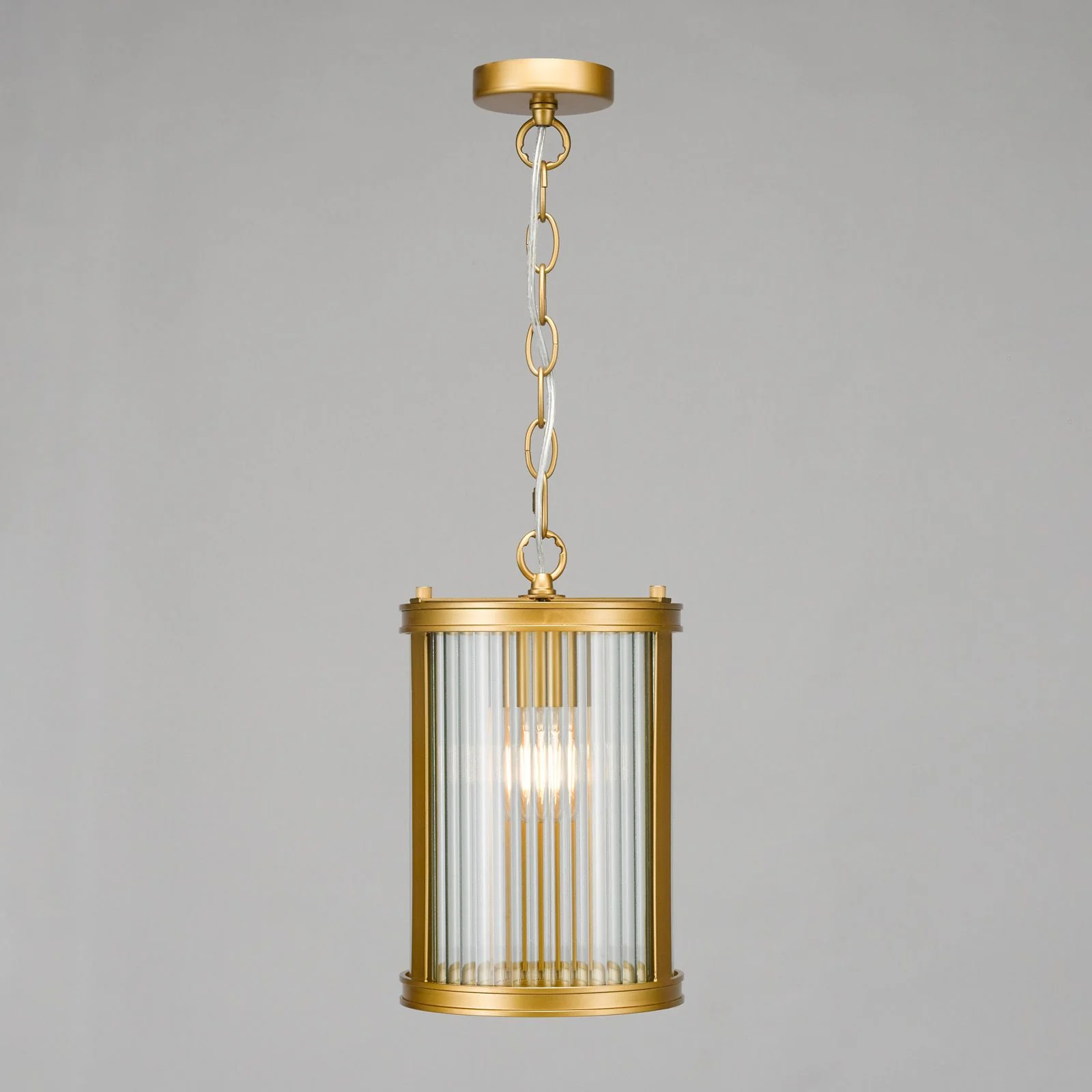 Bianka Pendant Bronze/Matt Black and Ribbed Glass E17 - Image 3