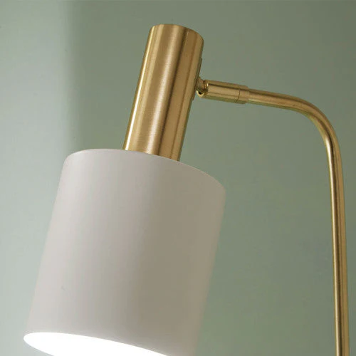 Biba Marble Footed White and Gold Floor Lamp - Image 4