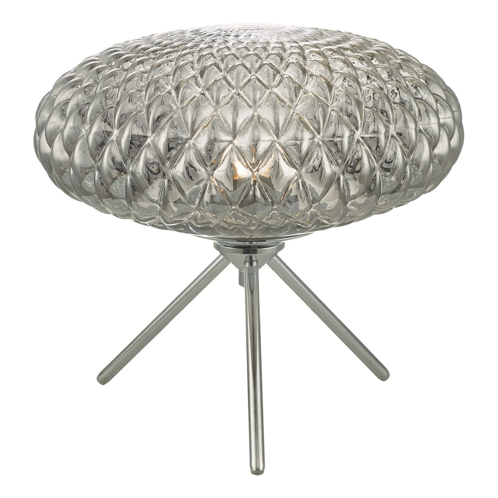 Bibiana Table Lamp Polished Chrome Large Clear/Smoked Glass - Image 2