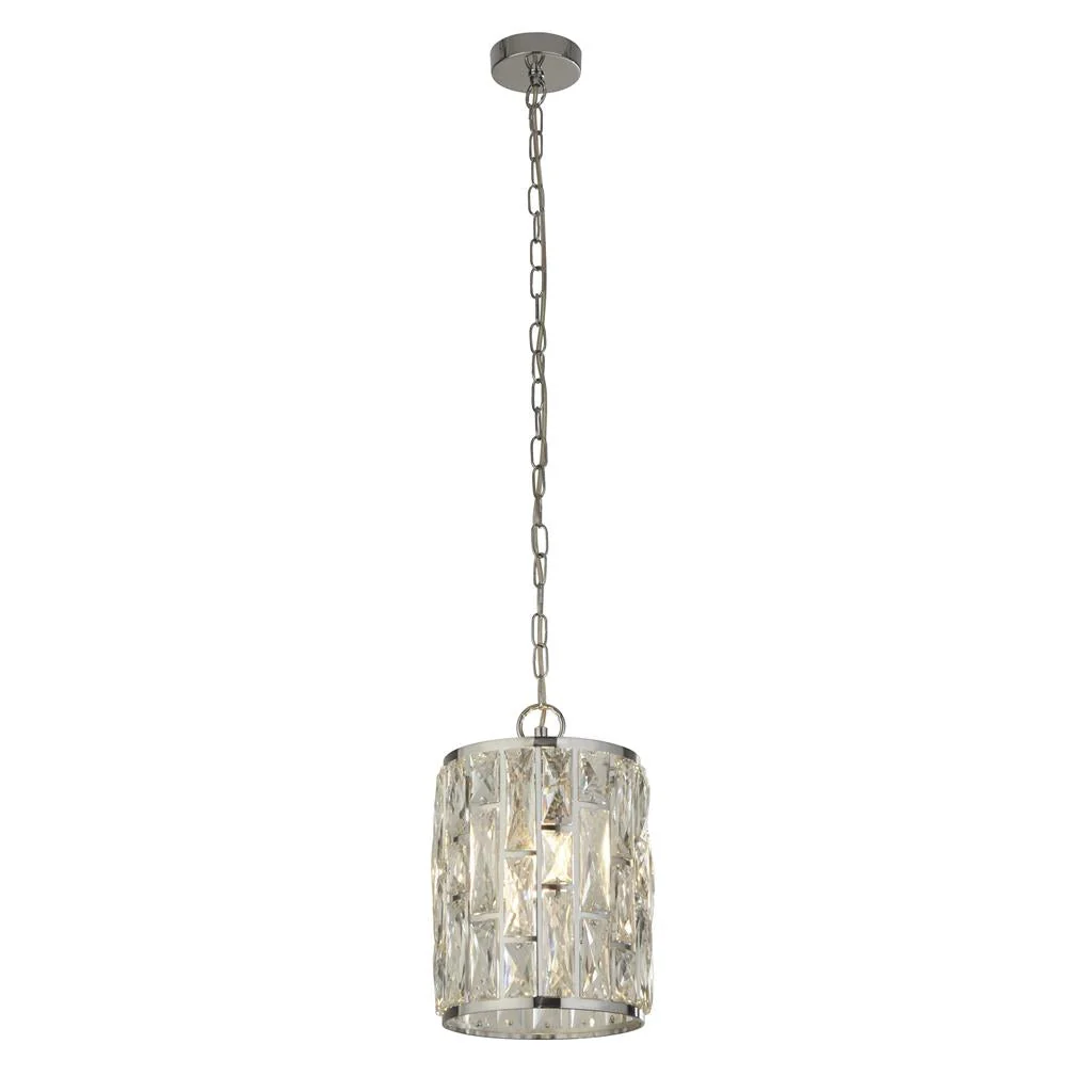 Bijou 1/3/5/8Lt Dimmable Pendant - Chrome & Crystal/ Brass & Champagne
