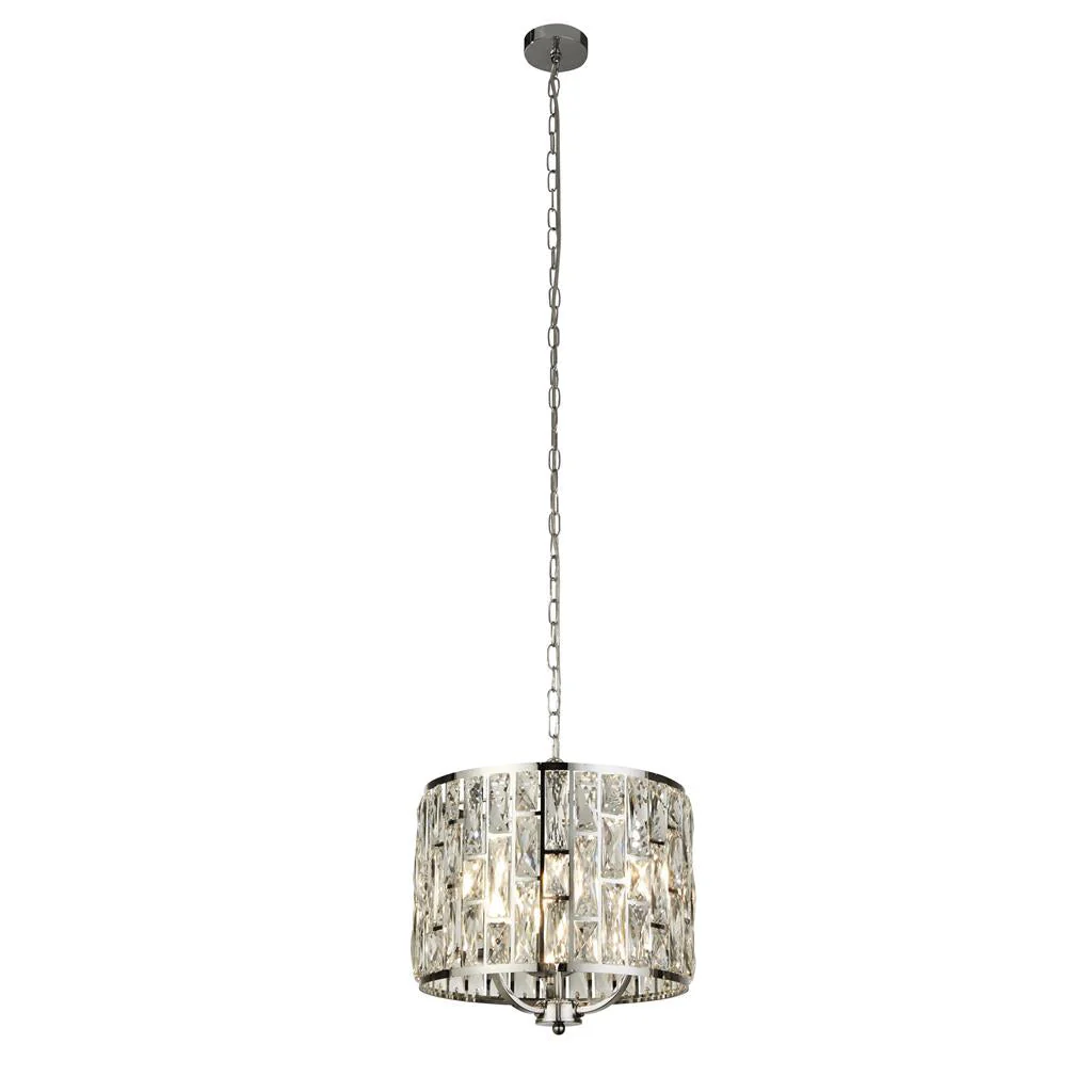 Bijou 1/3/5/8Lt Dimmable Pendant - Chrome & Crystal/ Brass & Champagne - Image 2