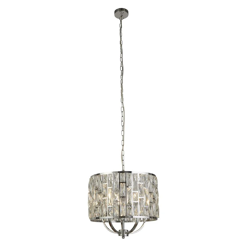 Bijou 1/3/5/8Lt Dimmable Pendant - Chrome & Crystal/ Brass & Champagne - Image 3