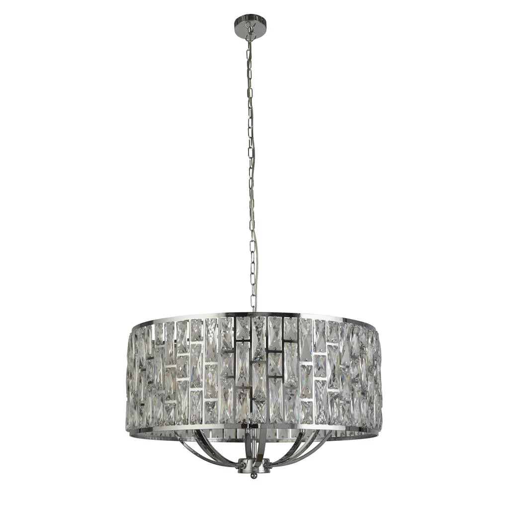 Bijou 1/3/5/8Lt Dimmable Pendant - Chrome & Crystal/ Brass & Champagne - Image 4