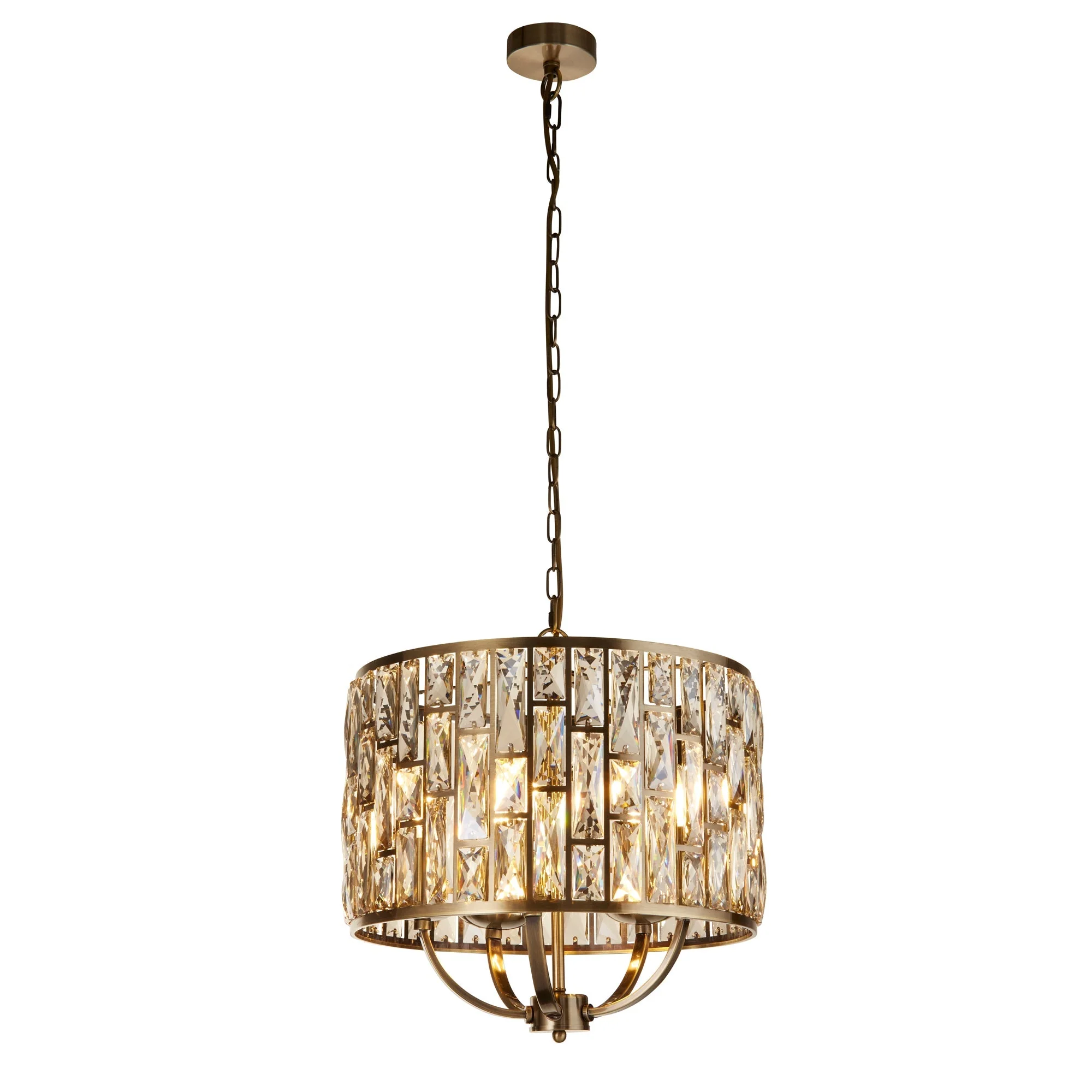 Bijou 1/3/5/8Lt Dimmable Pendant - Chrome & Crystal/ Brass & Champagne - Image 7