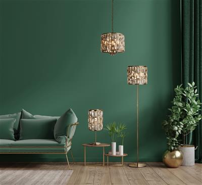 Bijou Crystal Table Lamp - Brass/Chrome - Image 3