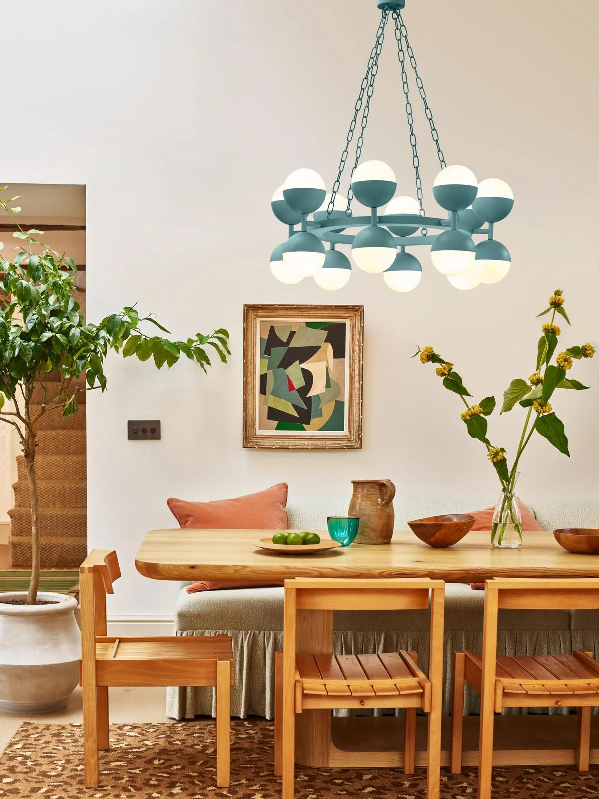 Bilbao 16 Light Pendant Bespoke and Opal Glass - Image 5