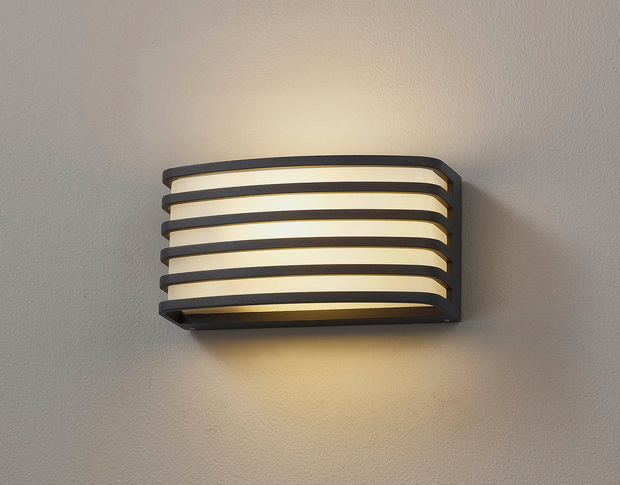 Bilbao Outdoor Wall Light, 1 x E27, IP54, Anthracite/Matt Black/Matt Brown & Opal PC Shade, 2yrs Warranty - Image 3