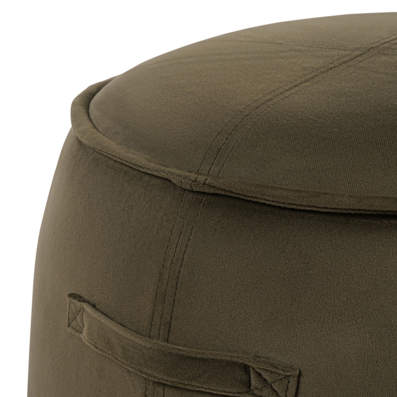 Bingham Upholstered Stool Velvet Green - Image 4