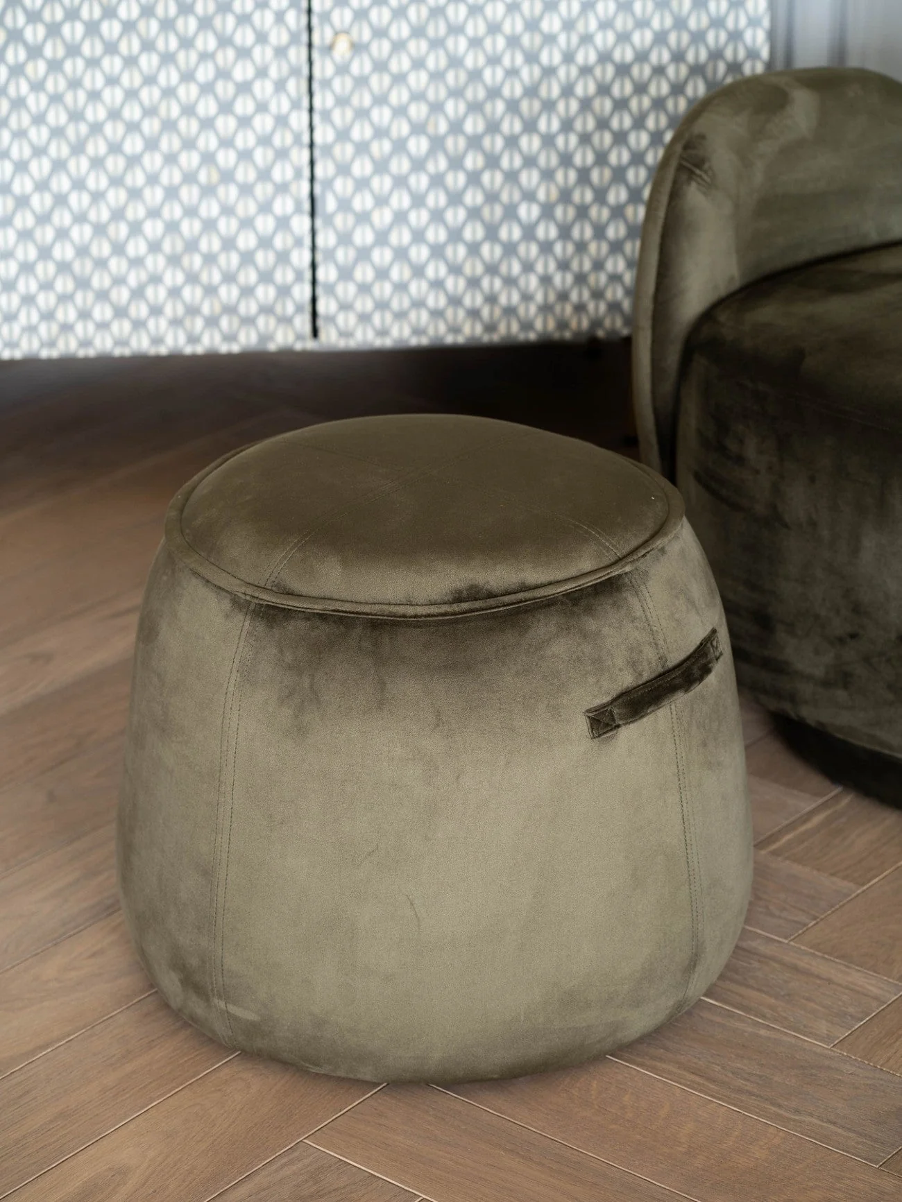 Bingham Upholstered Stool Velvet Green - Image 5