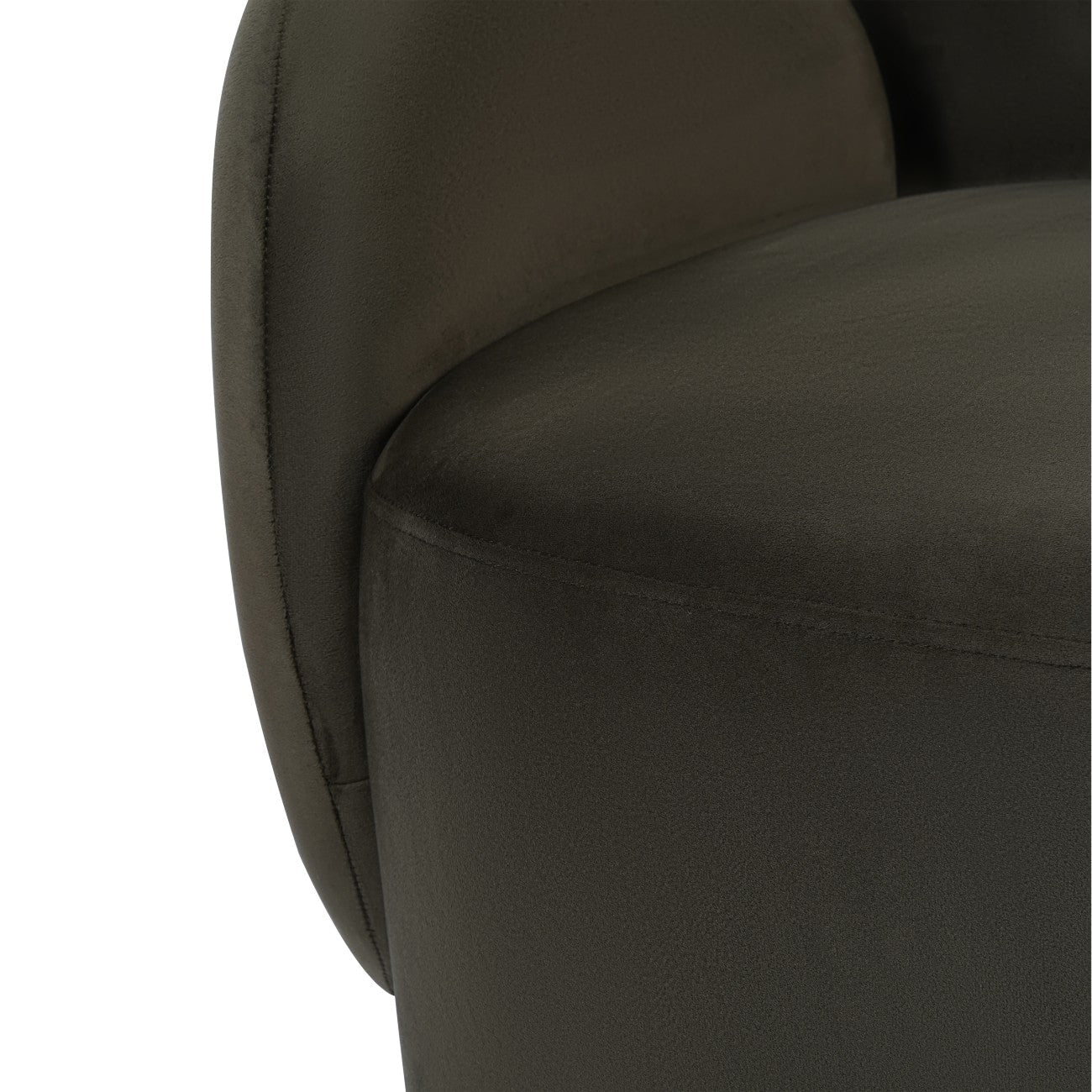 Bingham Upholstered Swivel Chair Velvet Green/ Caramel/ Pink - Image 8