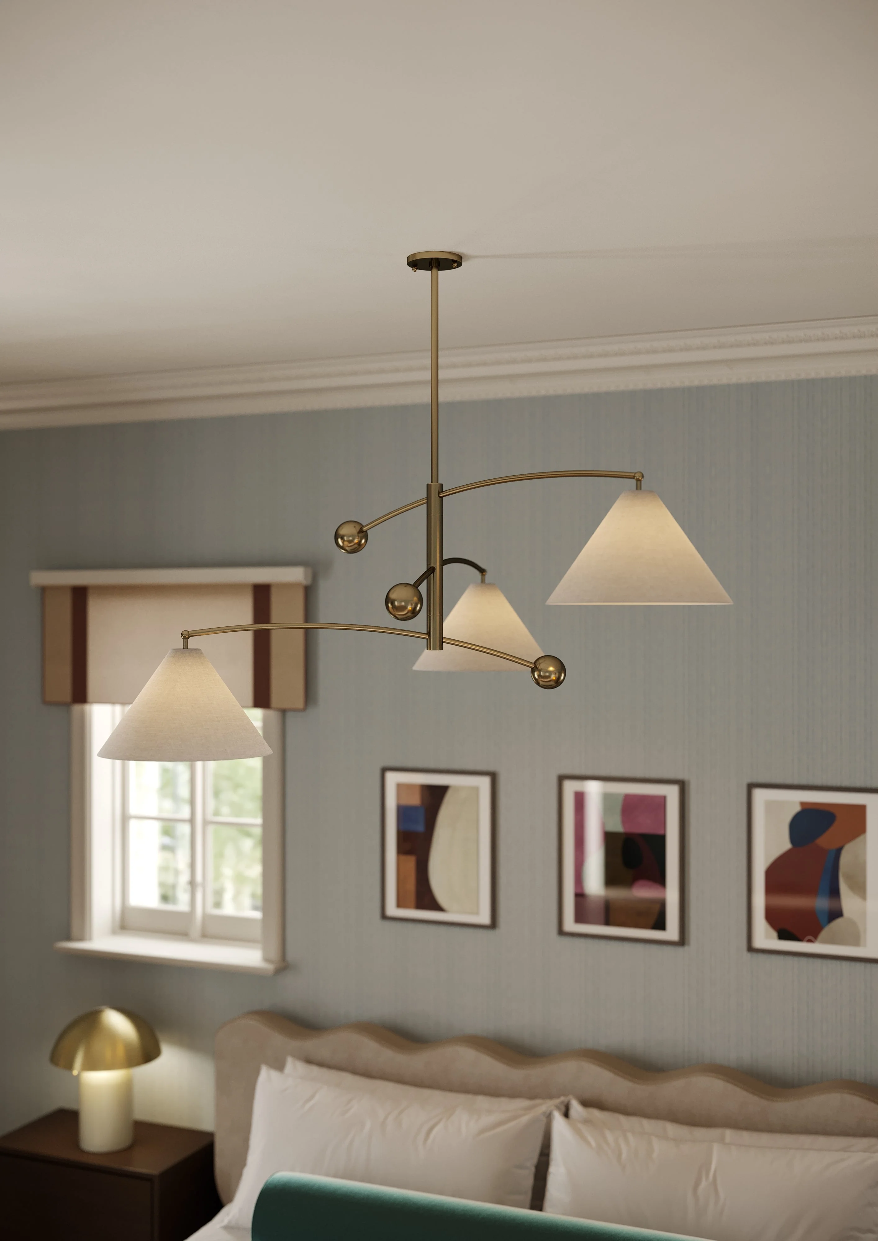 Birdie 3Lt Chandelier - Aged Brass - Image 2