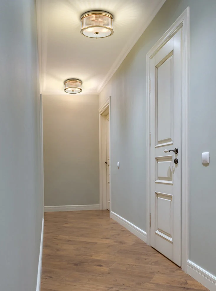 Birkenhead Flush Ceiling Fitting- Aged Brass/ Satin Nickel - Image 3