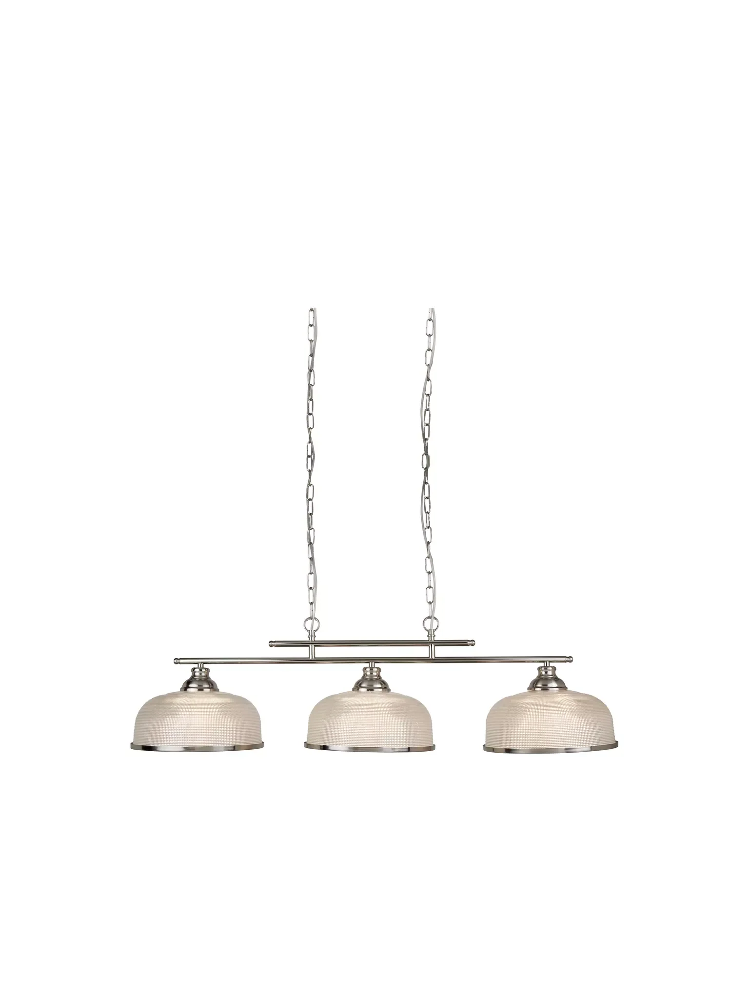 Bistro 2/3Lt Bar Pendant - Antique Brass/Silver & Holophane - Image 3