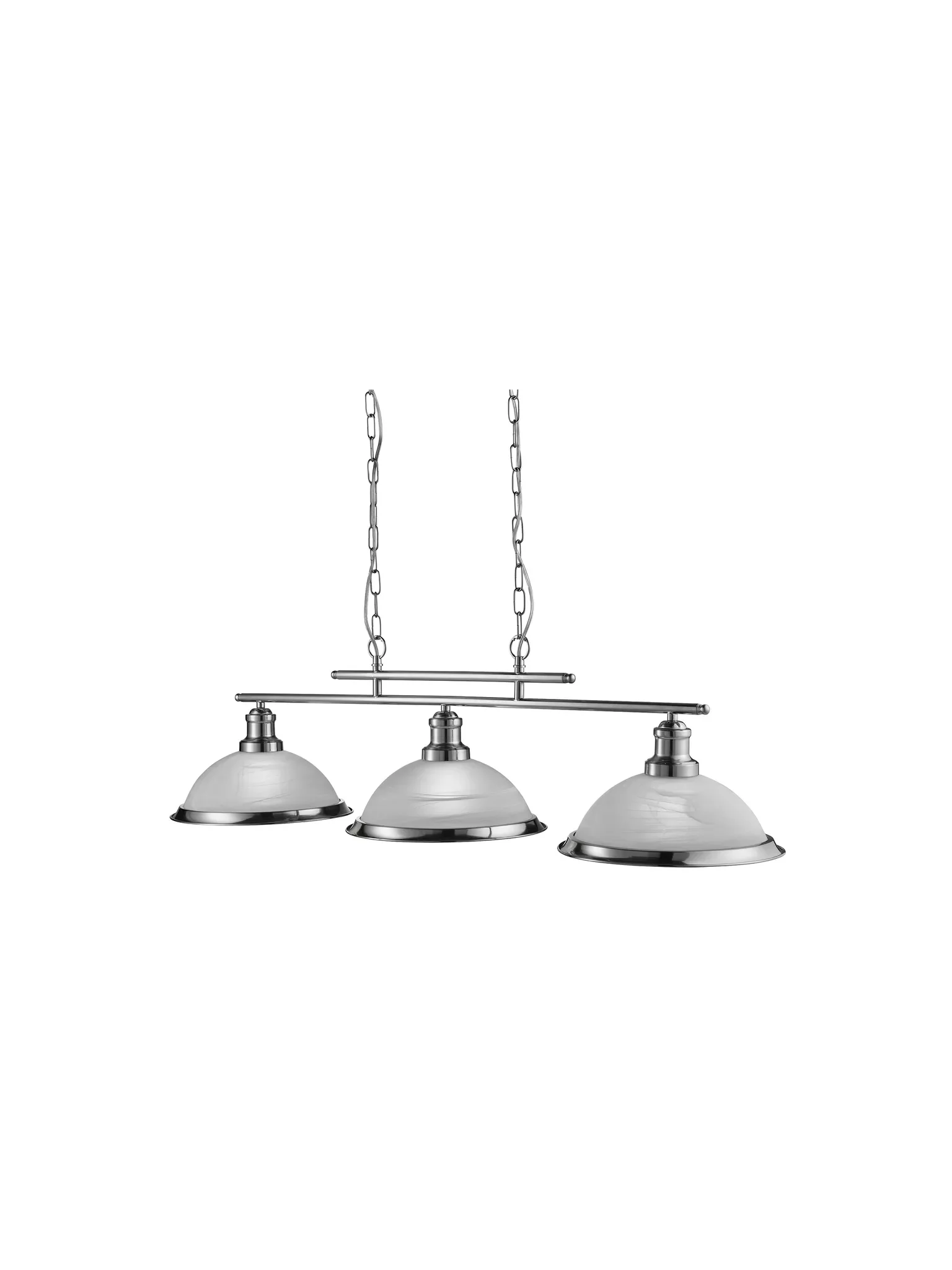 Bistro 2/3Lt Bar Pendant - Antique Brass/Chrome & Acid Glass - Image 2
