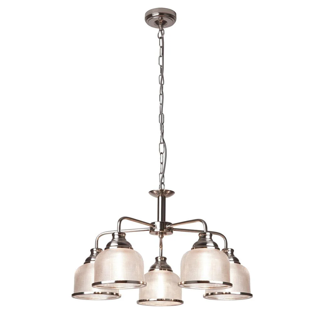 Bistro 5Lt Multi-Arm Pendant Satin Silver - Promotional Offer
