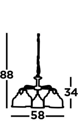 Bistro 5Lt Multi-Arm Pendant Satin Silver - Promotional Offer - Image 2