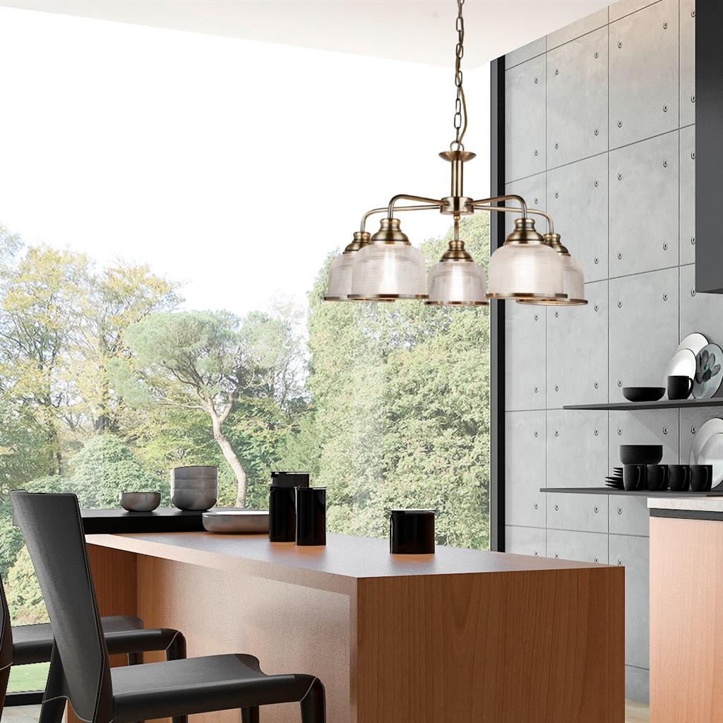 Bistro 5Lt Multi-Arm Pendant Satin Silver - Promotional Offer - Image 3