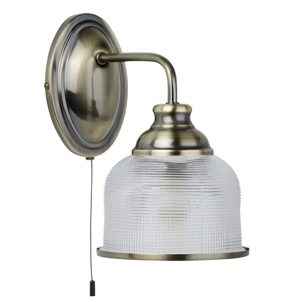Bistro II 1Lt Wall Light - Antique Brass/Satin Silver - Image 2