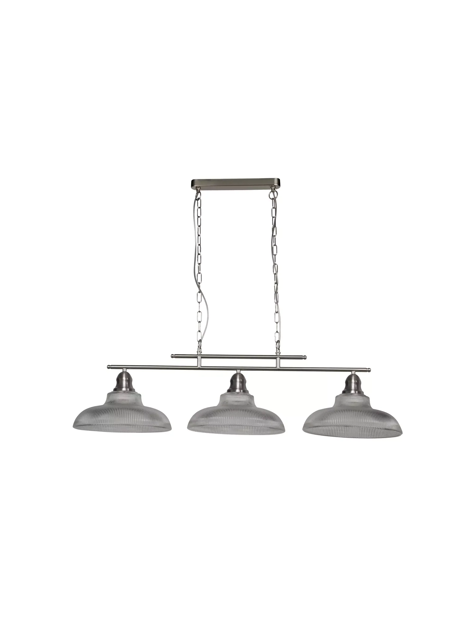 Bistro III 3Lt Bar Pendant - Satin Silver Metal - Image 2
