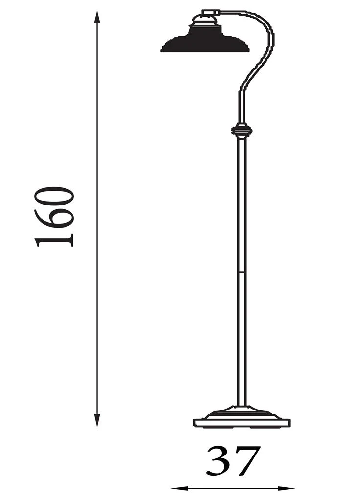 Bistro III Floor Lamp - Satin Silver & Holphane Style Glass - Image 3