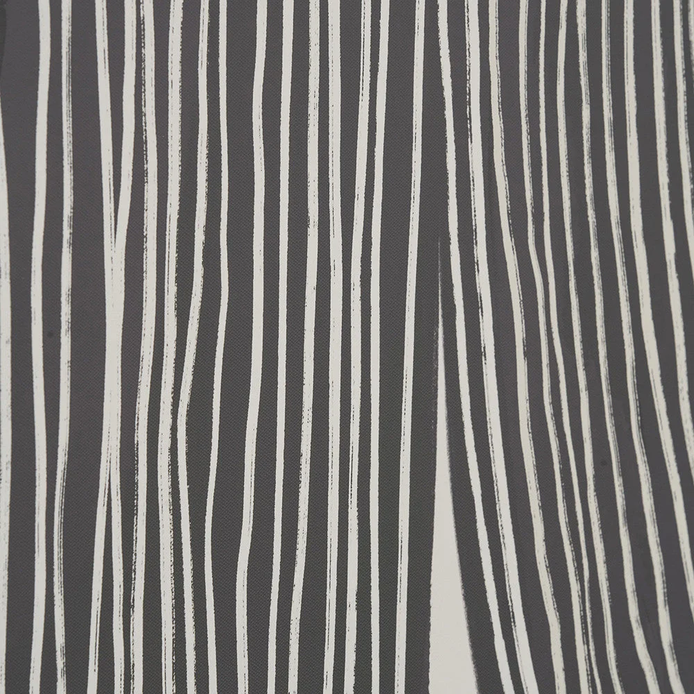 Black and Cream Abstract Canvas with Natural Frame - Image 2