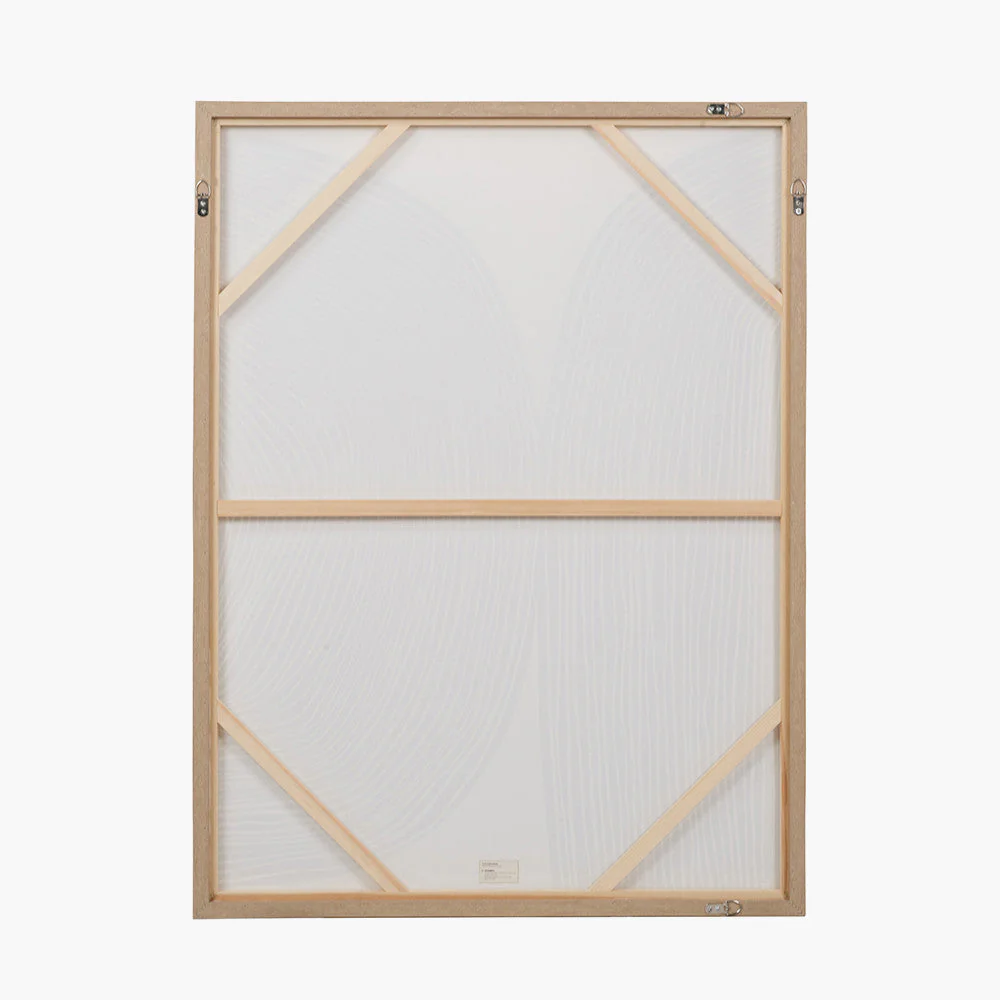 Black and Cream Abstract Canvas with Natural Frame - Image 8