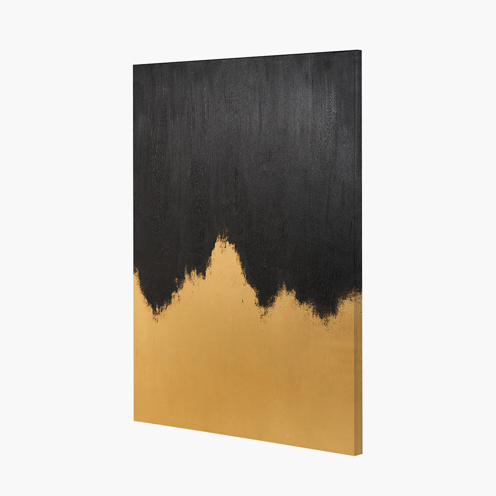 Black and Gold Abstract Frameless Canvas - Image 6
