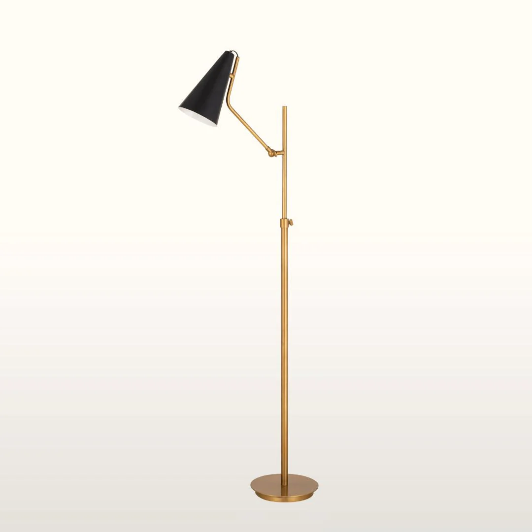 Slyne Black Cone Shade Floor Lamp - Image 2