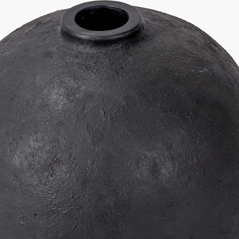 Black Fibrestone Decorative Vase - Small/Large - Image 4