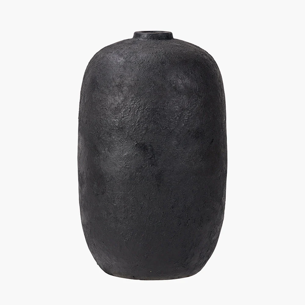 Black Fibrestone Decorative Vase - Small/Large - Image 5