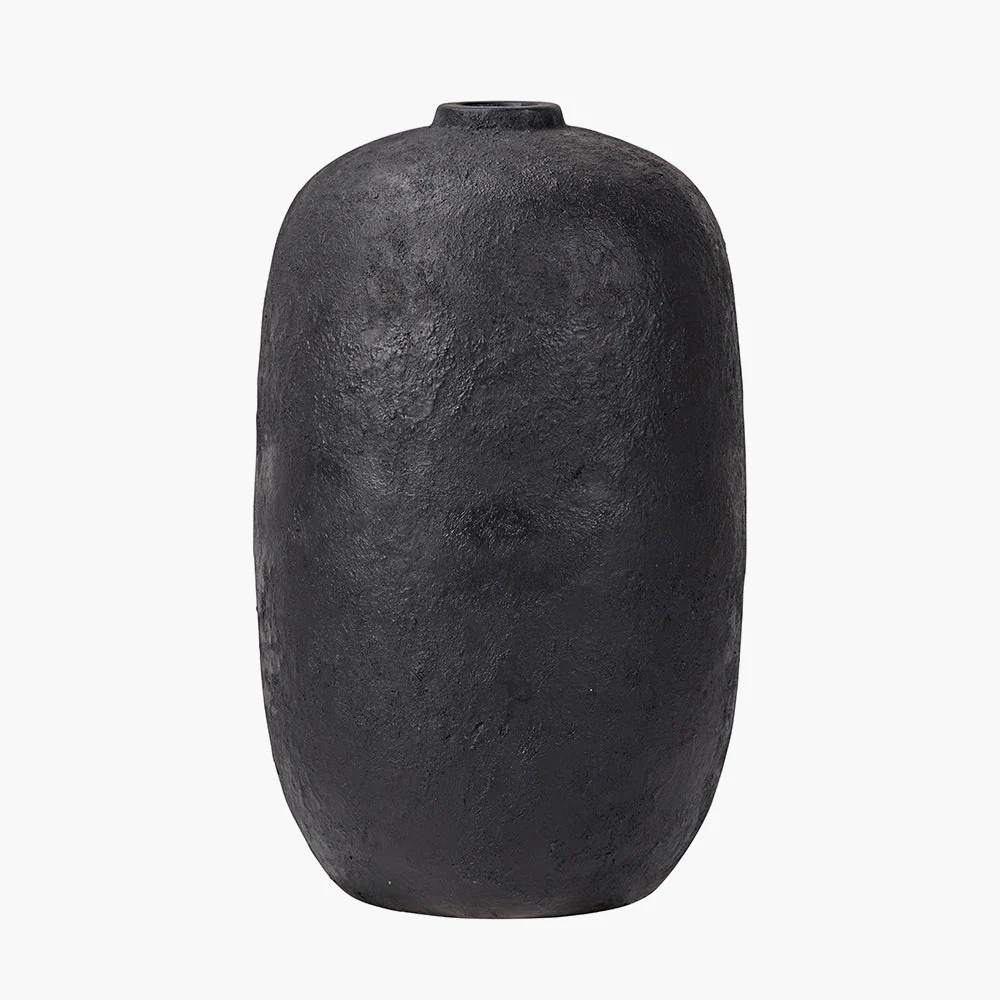 Black Fibrestone Decorative Vase - Small/Large - Image 6