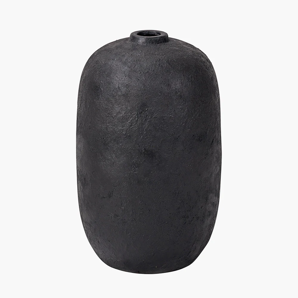Black Fibrestone Decorative Vase - Small/Large - Image 7
