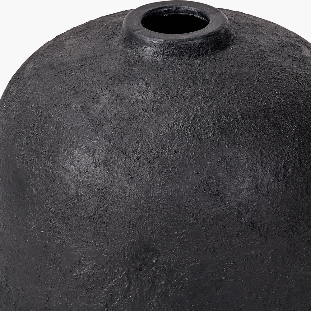 Black Fibrestone Decorative Vase - Small/Large - Image 8