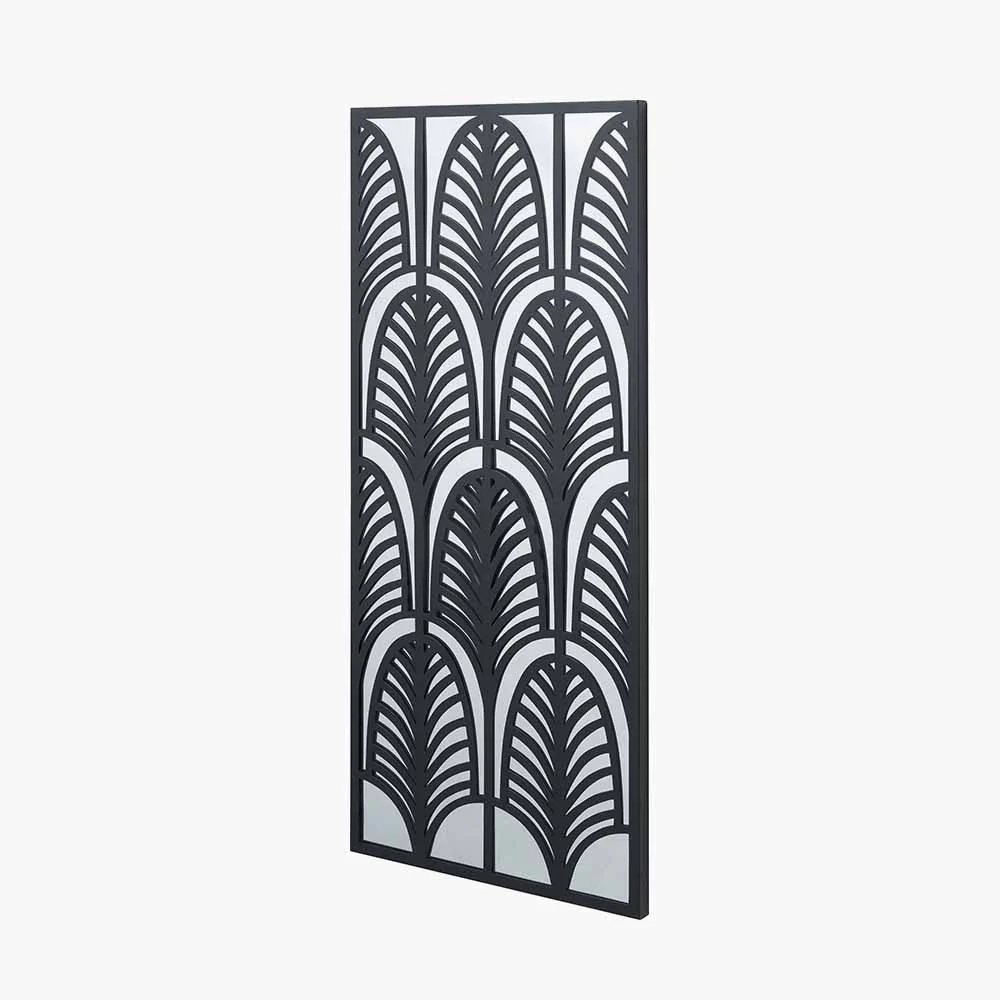 Black Metal Rectangular Mirrored Wall Art - Image 7