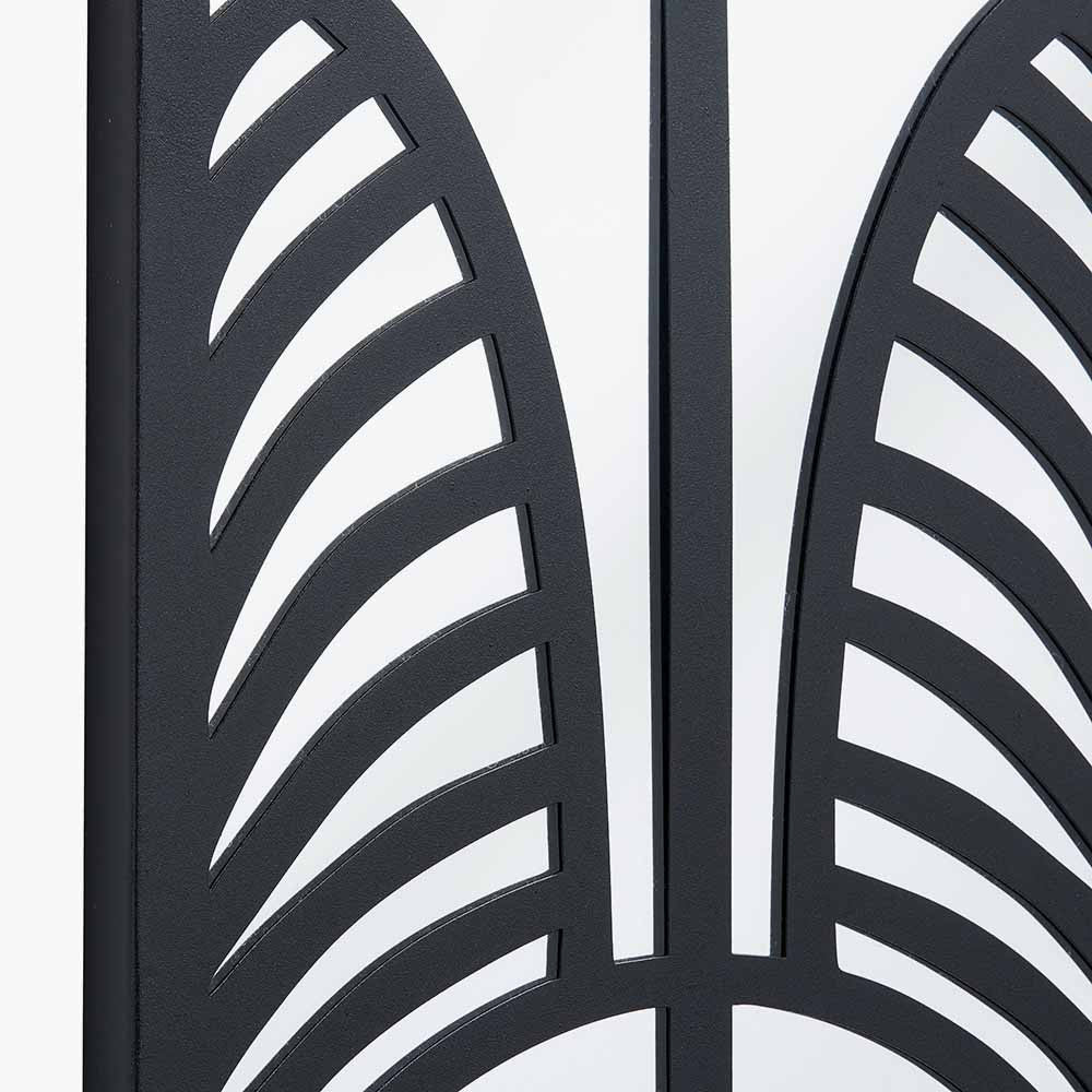 Black Metal Rectangular Mirrored Wall Art - Image 9
