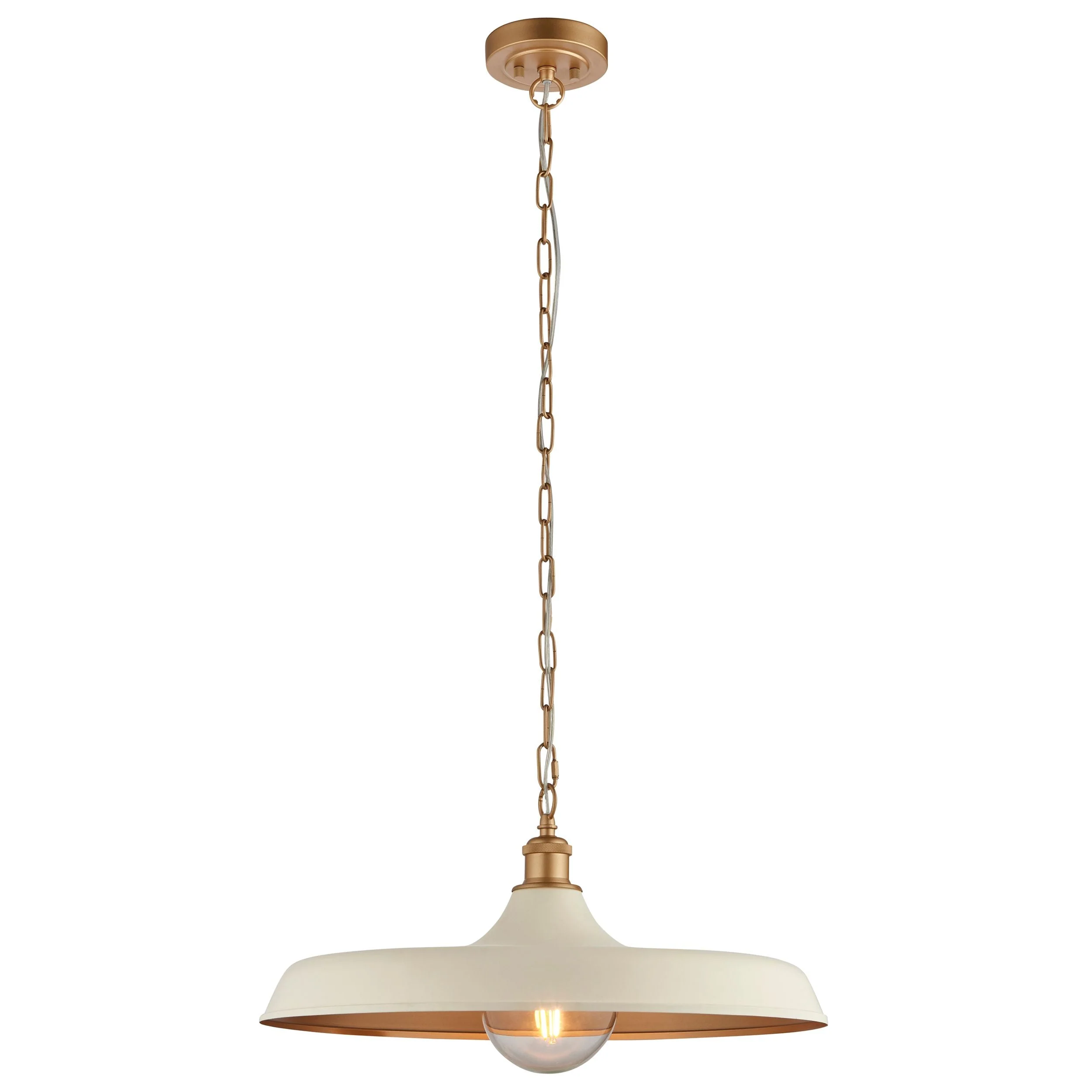 Vita Black/White & Satin Gold 1Lt Pendant - Various Colors - Image 2