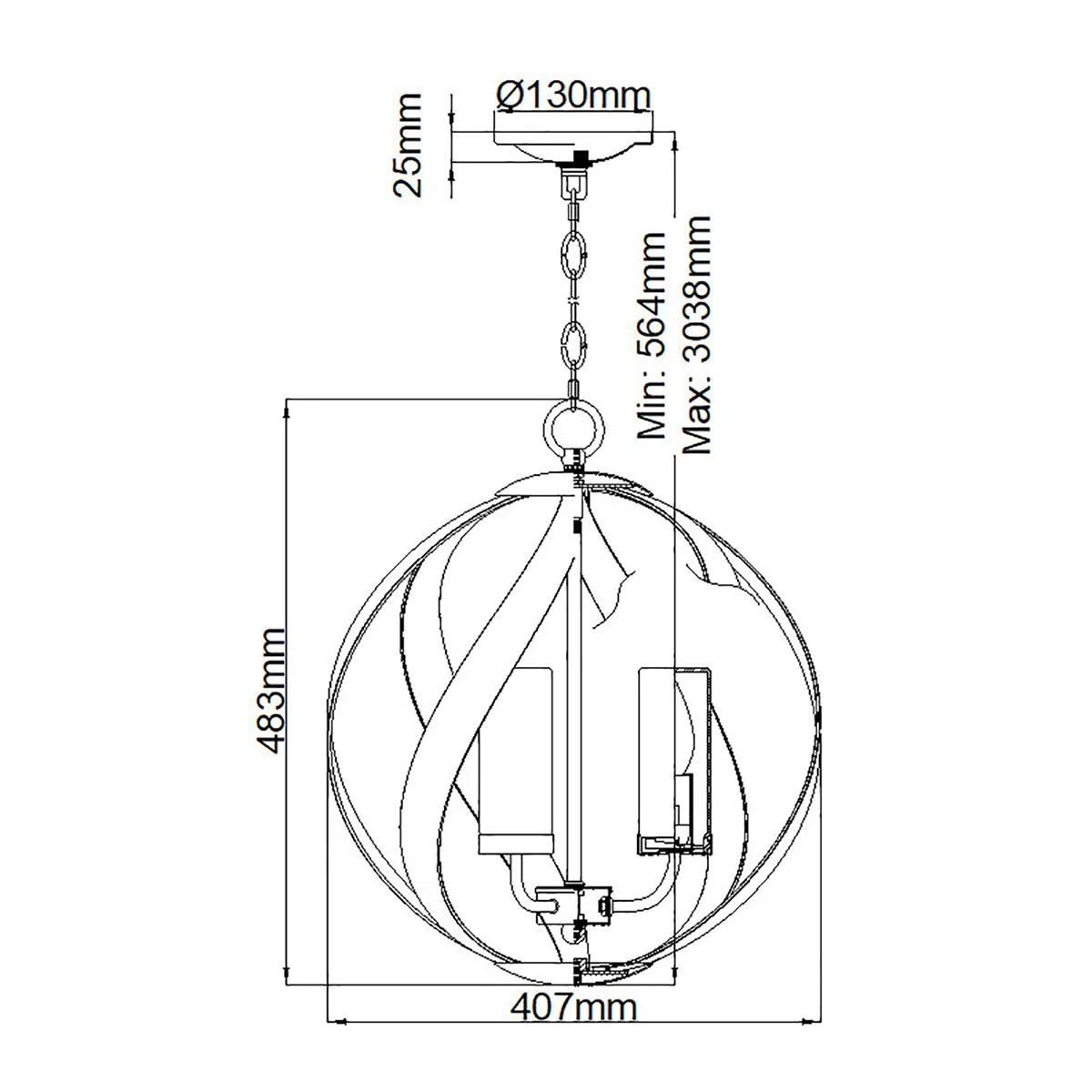 Blacksmith 1/3/4/5Lt Outdoor Pendant - Old Black IP44 E27 - Image 14