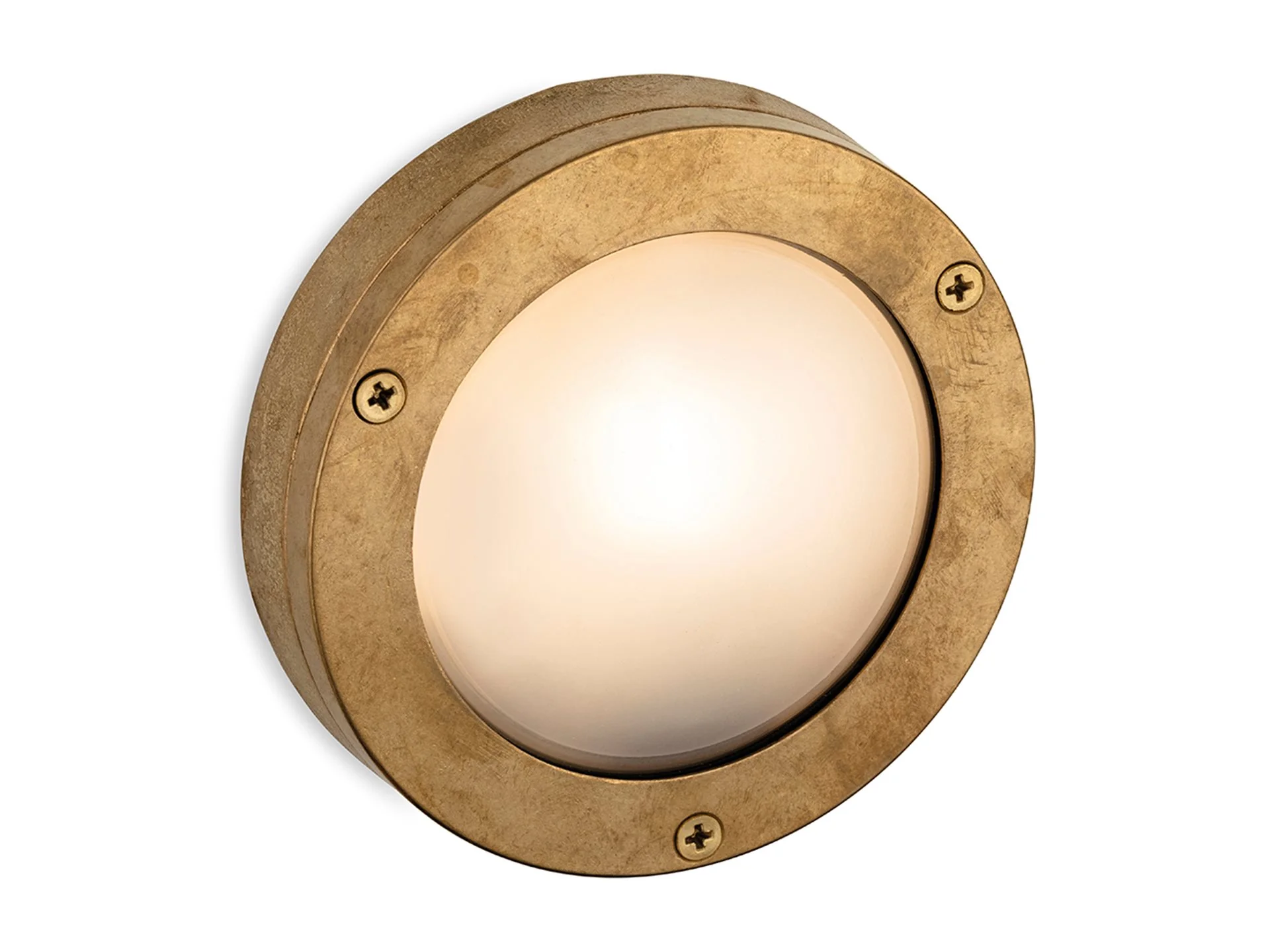 Blacksod Bulkhead- Solid Brass w Frosted Glass Finishes - Image 4