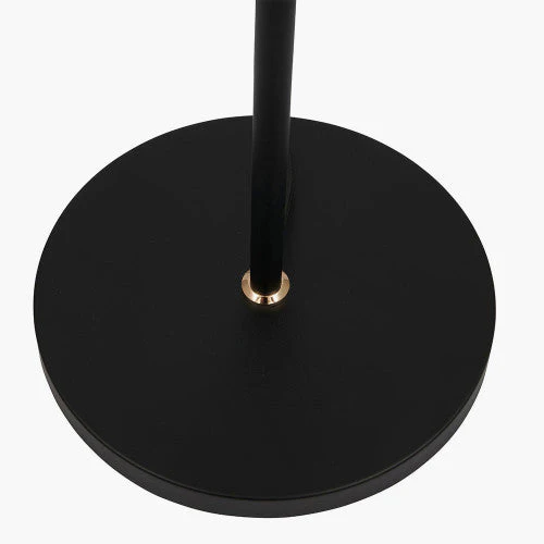 Blair Smoke Glass Ball and Black Metal Floor Lamp - Image 3