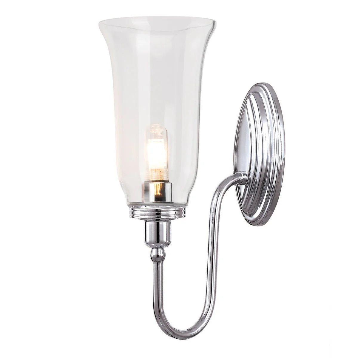 Blake 1Lt Bathroom Wall Light IP44 – Polished Brass/ Polished Chrome/Polished Nickel - Image 2