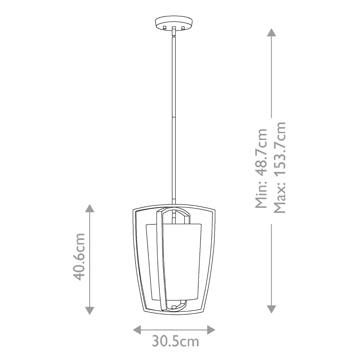 Blakely 1 Light Pendant - Brushed Nickel - Image 5