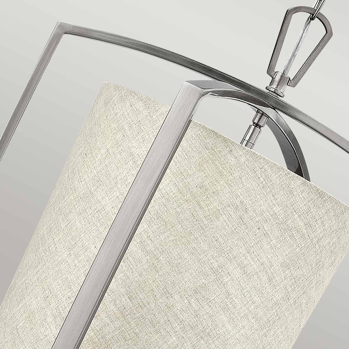 Blakely 3 Light Large Pendant - Brushed Nickel E14 - Image 3
