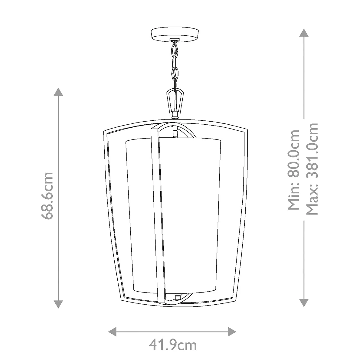 Blakely 3 Light Large Pendant - Brushed Nickel E14 - Image 5