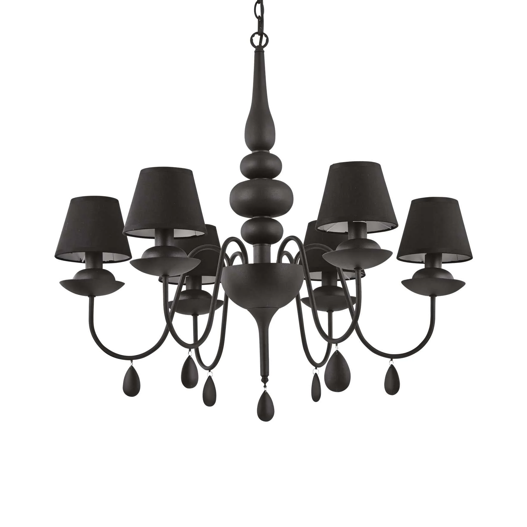 Blanche 6/8 Centre Celling Light -  White/Black Finish - Image 2